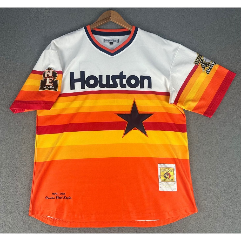 Houston Astros Headgear Classics Jersey Large Orange Black Eagles Retro